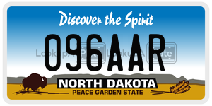 096AAR  license plate in ND