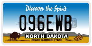 096EWB  license plate in ND