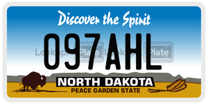 097AHL  license plate in ND