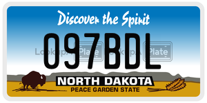 097BDL  license plate in ND