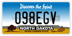 098EGV  license plate in ND