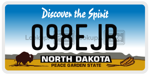 098EJB  license plate in ND
