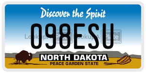098ESU  license plate in ND