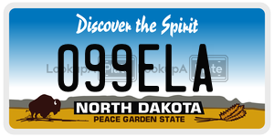 099ELA  license plate in ND