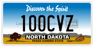 100CVZ  license plate in ND