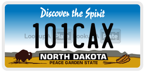 101CAX  license plate in ND