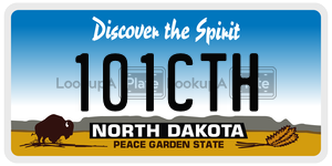 101CTH  license plate in ND