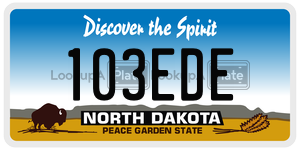 103EDE  license plate in ND