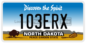 103ERX  license plate in ND
