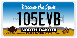 105EVB  license plate in ND