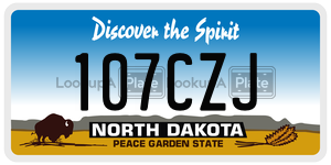 107CZJ  license plate in ND