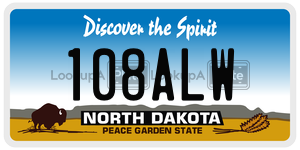 108ALW  license plate in ND
