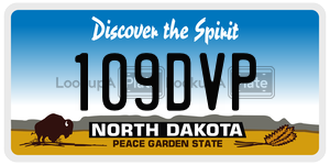 109DVP  license plate in ND