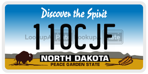 110CJF  license plate in ND