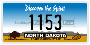 1153  license plate in ND
