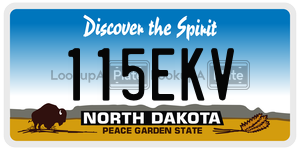 115EKV  license plate in ND
