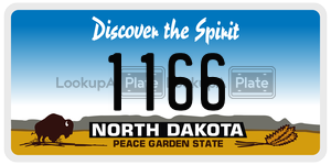 1166  license plate in ND