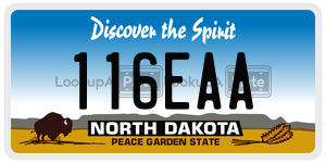 116EAA  license plate in ND