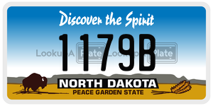 1179B  license plate in ND