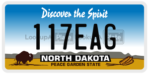 117EAG  license plate in ND