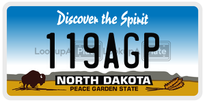 119AGP  license plate in ND