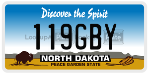 119GBY  license plate in ND