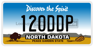 120DDP license plate in North Dakota