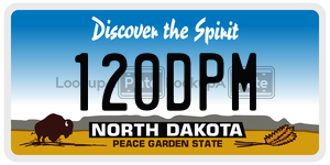 120DPM  license plate in ND