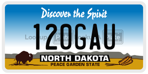 120GAU  license plate in ND