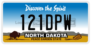 121DPW  license plate in ND