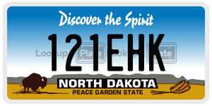 121EHK  license plate in ND