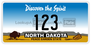 123  license plate in ND