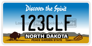 123CLF  license plate in ND