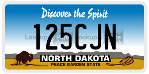 125CJN  license plate in ND