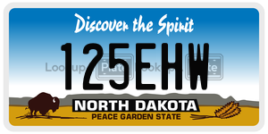 125EHW  license plate in ND