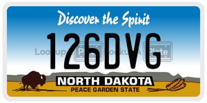 126DVG  license plate in ND