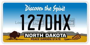 127DHX  license plate in ND