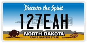 127EAH  license plate in ND