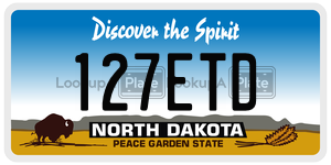 127ETD  license plate in ND