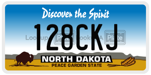 128CKJ  license plate in ND