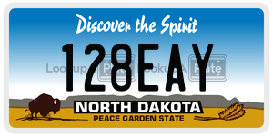 128EAY  license plate in ND