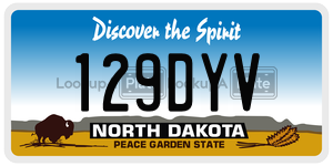 129DYV  license plate in ND