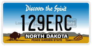 129ERC  license plate in ND