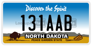 131AAB  license plate in ND