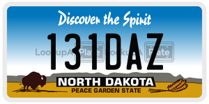 131DAZ  license plate in ND