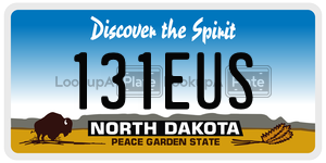 131EUS  license plate in ND
