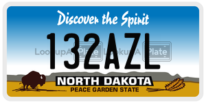 132AZL  license plate in ND