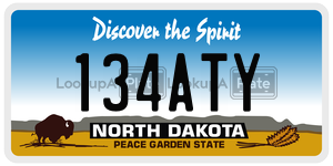 134ATY  license plate in ND