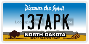 137APK  license plate in ND