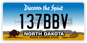 137BBV  license plate in ND